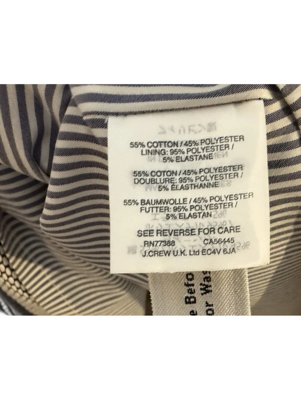 J Crew Textured Tweed Striped Sheath Dress Sleeveless Navy White Back Tie 4 Work
